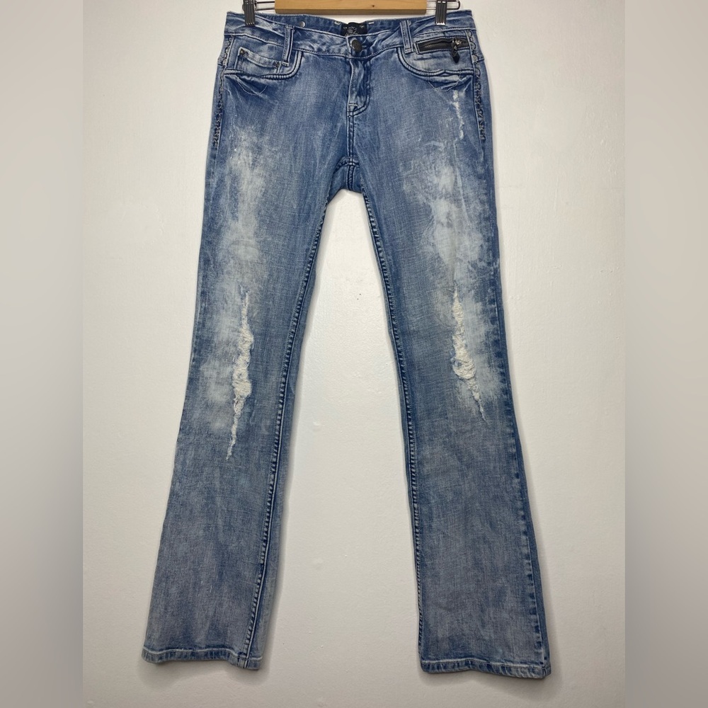 Rerock for Express Low rise Boot Jean Size 8 Inseam 32” Western Y2K